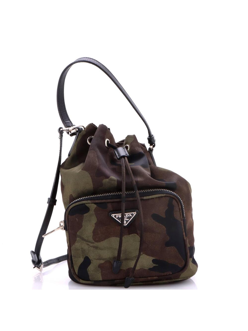 Prada Drawstring Bucket Bag Printed #377444P10B